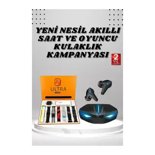 7 Kordonlu Akıllı Saat Ve Oyuncu Kulaklığı ANC Özelliği Kulak İçi Mikrofonlu Sesli Görüşme