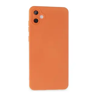 Samsung Galaxy A05 Kılıf Nano içi Kadife Silikon - Turuncu