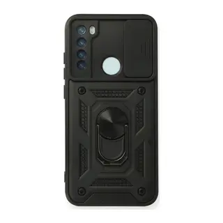 Xiaomi Redmi Note 8 Kılıf Pars Lens Yüzüklü Silikon - Siyah