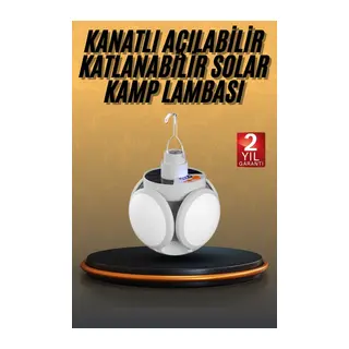 5 Kanatlı Bahçe Aydınlatma Led Askılı Solar Güneş Enerji Usb Sarjlı