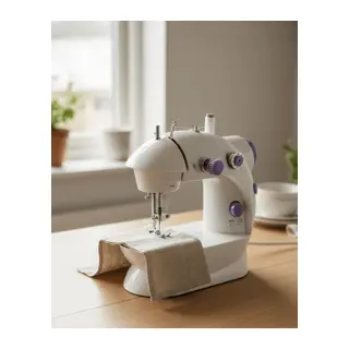 Pedallı Mini Dikiş Makinesi Çift Makara Kilitli Dikiş