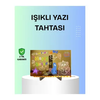 Yaratıcı Çizim ve Mesajlar İçin LED Işıklı Renkli Tahta