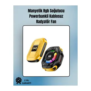 RGB Işıklı Girdap Fanlı Mobil Soğutucu | Manyetik Montaj | Type-C Girişli