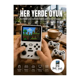 Geniş Ekranlı Taşınabilir Retro Oyun Konsolu Yeni Nesil