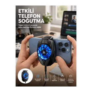 Telefon Soğutucu Fan Güçlü Motor Radyatör Cep Telefon Soğutma