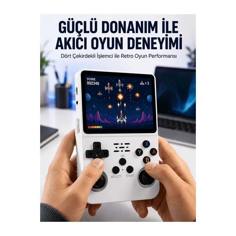 Retro El Konsolu 64 GB – 15.000 Oyun, Geniş Platform Desteği, 3.5” IPS Ekran Yeni Nesil