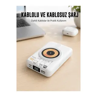MagSafe Uyumlu Kablosuz Powerbank Hızlı Şarj Özellikli Yeni Nesil