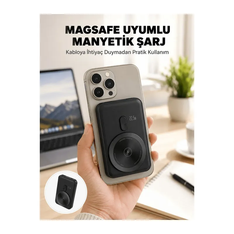 Kablosuz ve Kablolu Kullanım Sunan Taşınabilir Powerbank Yeni Nesil