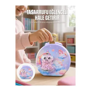 Metal Çocuk Para Kasası Ayarlanabilir Şifreli Kilitli