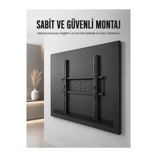 Profesyonel Sabit TV Askı Aparatı Ultra Dayanıklı Çelik Duvar Montaj Braketi 50-95 İnç