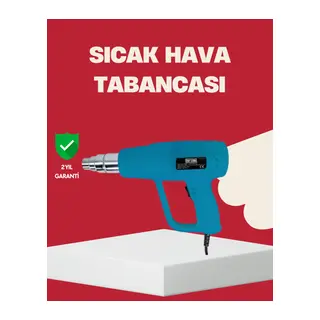 2 Kademeli Güçlü Sıcak Hava Tabancası 380° – 500° Isı Ayarı