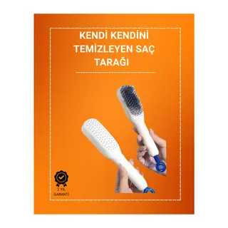 Kafa Derisi Masajlı Saç Tarağı – Kendini Temizleyen, Anti-Statik