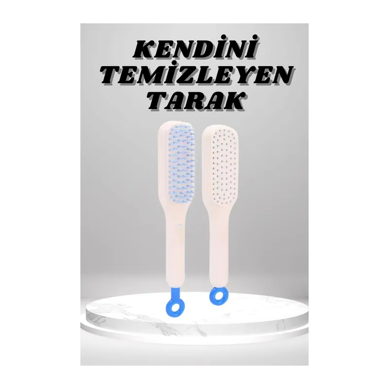 Silikon Yumuşak Sıkı Dişli Sihirli Geri Çekilebilir Tarak Kendini Temizleyen Saç Fırçası