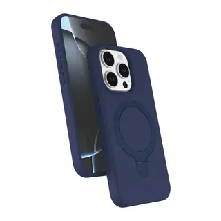 Apple iPhone 15 Pro Max Regal Magsafe Standlı Kapak - Lacivert