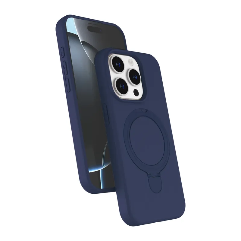 Apple iPhone 15 Pro Max Regal Magsafe Standlı Kapak - Lacivert