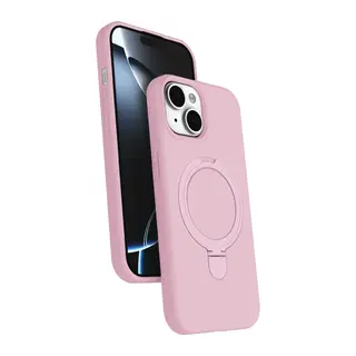 Apple iPhone 14 Regal Magsafe Standlı Kapak - Açık Pembe
