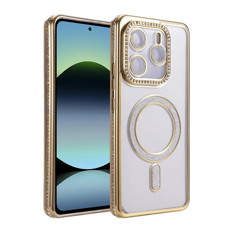 Xiaomi Redmi Note 14 4G Joke Simli Magneticsafe Kılıf - Gold