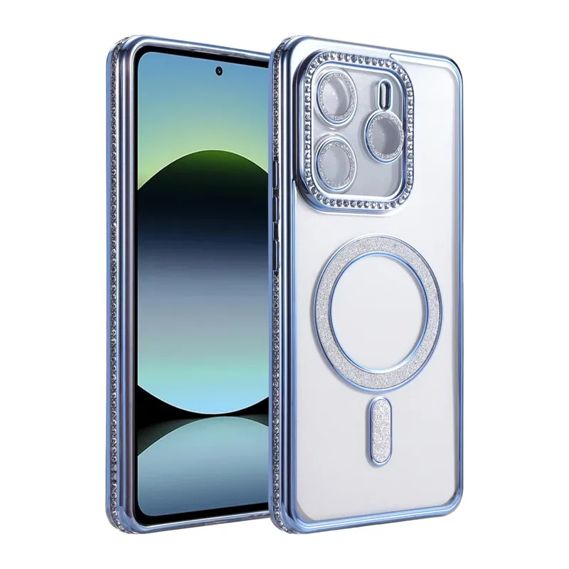 Xiaomi Redmi Note 14 4G Joke Simli Magneticsafe Kılıf - Mavi