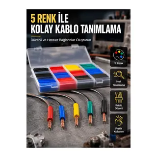 560 Parça Isı Makaron Seti Elektrik, Otomotiv ve Elektronik İçin Profesyonel İzolasyon Kiti