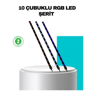 LED Meteor Yağmur Işığı 10 Adet Çubuk Kayan Yıldız Efektli