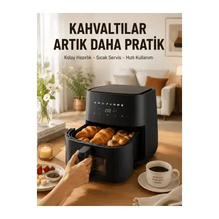 Air Fryer Mutfak Pişirme Cihazı Çok Programlı Dokunmatik