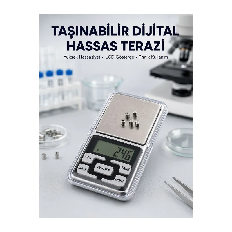 Hassas Tartım İçin Dijital Cep Terazisi Sayma Modlu