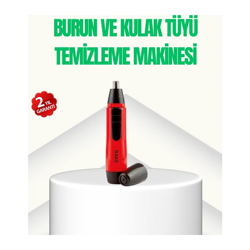 Kulak Burun Tüy Temizleme Makinası Pilli Kırmızı Ergonomik