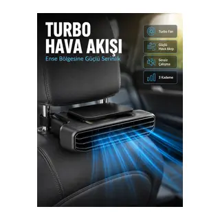 Aroma Hazneli Araç Koltuk Başlığı Fanı 5 Kademeli Güçlü Hava Akışı Sunan Soğutucu