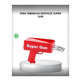 Para Dolar Saçma Para Atma Tabancası Otomatik Kırmızı Oyuncak