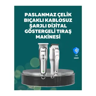 Profesyonel Saç ve Sakal Kesme Makinesi – Şarjlı, Sessiz Motor, Ayarlanabilir Tarak
