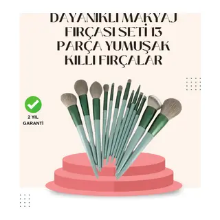 Göz Farı Allık Fondöten İçin Uygun 13'lü Makyaj Fırçası Seti Kompakt Tasarım