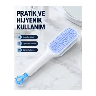 Otomatik Temizlemeli Saç Fırçası – Ergonomik Tasarım, Masaj Etkili, Elektriklenmeyi Önleyici
