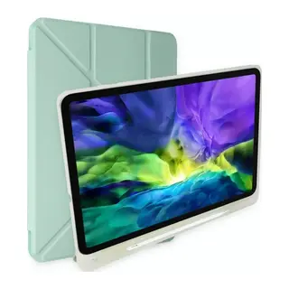 Apple iPad 10.2 (8.nesil) Kılıf Kalemlikli Mars Tablet Kılıfı - Açık Yeşil
