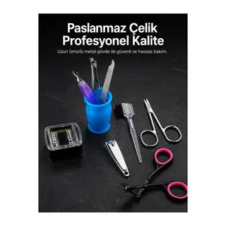 Çok Fonksiyonlu Kişisel Bakım Seti Manikür Pedikür ve Kaş Bakım Aletleri