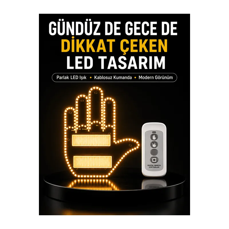 Araç İçin Eğlenceli LED El İşareti Işığı