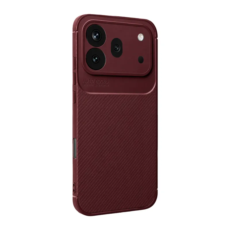 Huawei Honor 600 Pro Auto Focus Karbon Kapak - Bordo