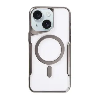 Apple iPhone 15 Kılıf Boyi Magsafe Silikon Kapak - Titan Gri