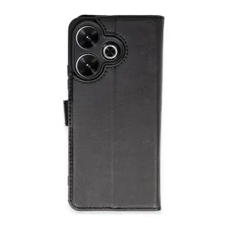 Xiaomi Redmi 13 4G Kılıf Trend S Plus Kapaklı Kılıf - Siyah