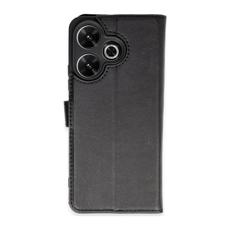 Xiaomi Redmi 13 4G Kılıf Trend S Plus Kapaklı Kılıf - Siyah