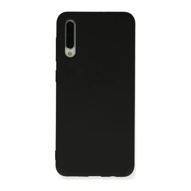 Samsung Galaxy A30S Kılıf Nano içi Kadife Silikon - Siyah