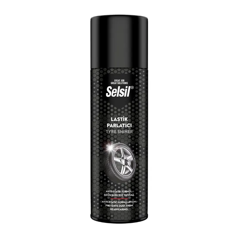 Selsil Oto - Araç Lastik Parlatıcı - Temizleyici Sprey 500ML