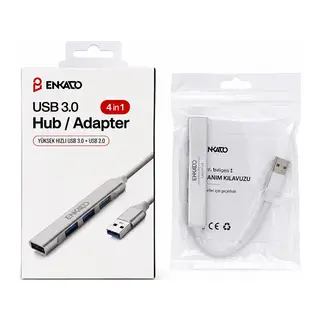 Usb 3.0 Giriş 4IN1 Usb Çoğaltıcı 4 Anahtarlı Port - Hı-speed Usb 3.0 - Usb 2.0 Hub Adaptör EKD-UH60