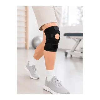 Kısa Diz Desteği Ligamentli Açık Diz Kapağı Cırtlı Ayarlanabilir Dizlik