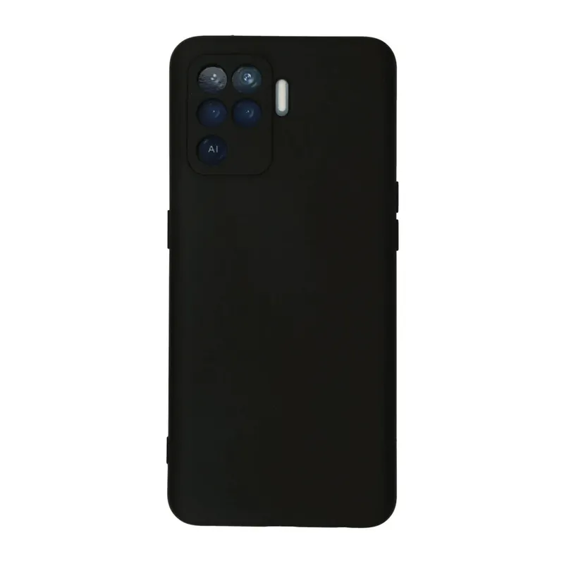 Oppo Reno 5 Lite Kılıf Nano içi Kadife Silikon - Siyah