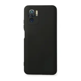 Xiaomi Redmi Note 10 Kılıf Nano içi Kadife Silikon - Siyah