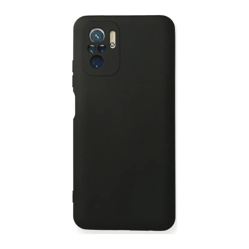 Xiaomi Redmi Note 10 Kılıf Nano içi Kadife Silikon - Siyah