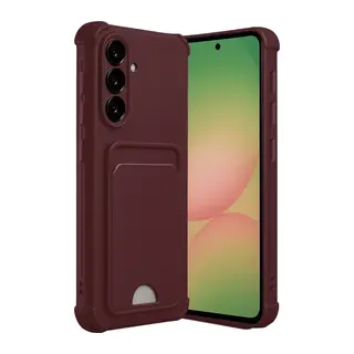 Samsung Galaxy A17 5G Kelvin Kartvizitli Silikon - Bordo