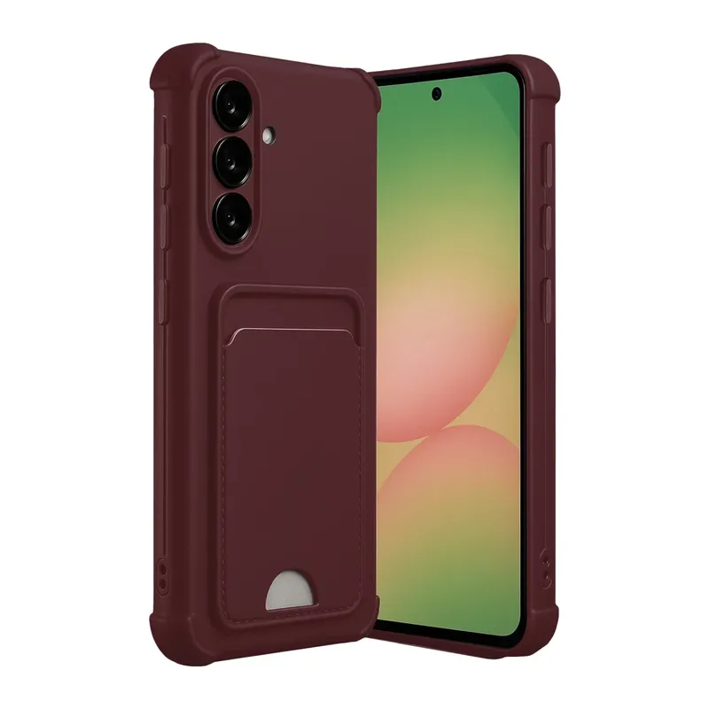 Samsung Galaxy A17 5G Kelvin Kartvizitli Silikon - Bordo
