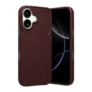 Apple iPhone 17 Auto Focus Karbon Kapak - Bordo