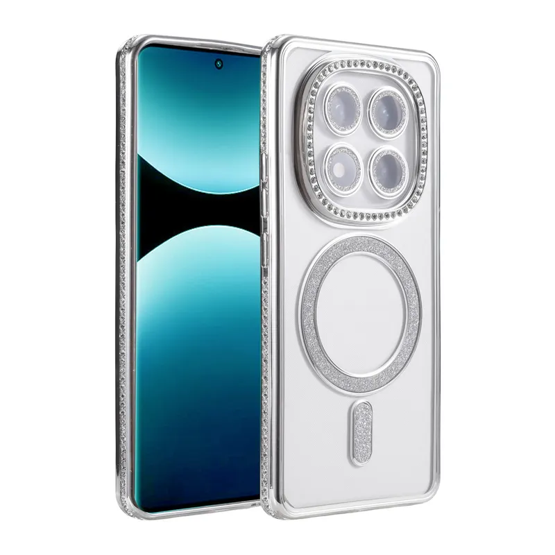 Xiaomi Redmi Note 15 Pro 5G Joke Simli Magneticsafe Kılıf - Gümüş